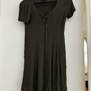 Forever 21 Olive Patterned Midi Dress